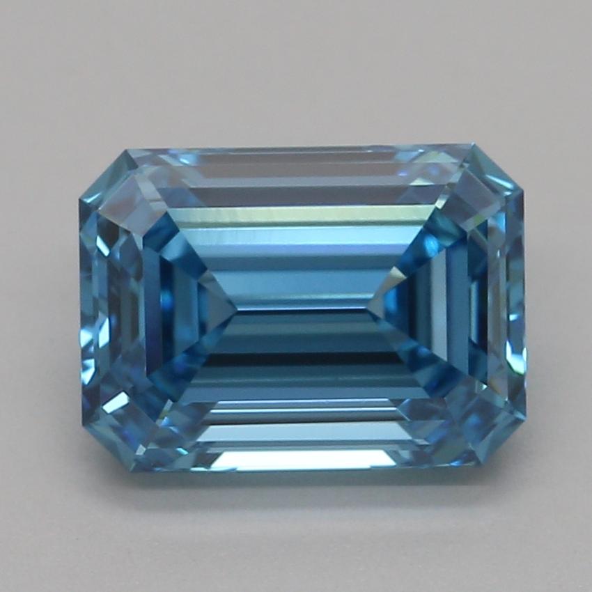 1.57 Ct. Fancy Vivid Blue Emerald Lab Grown Diamond