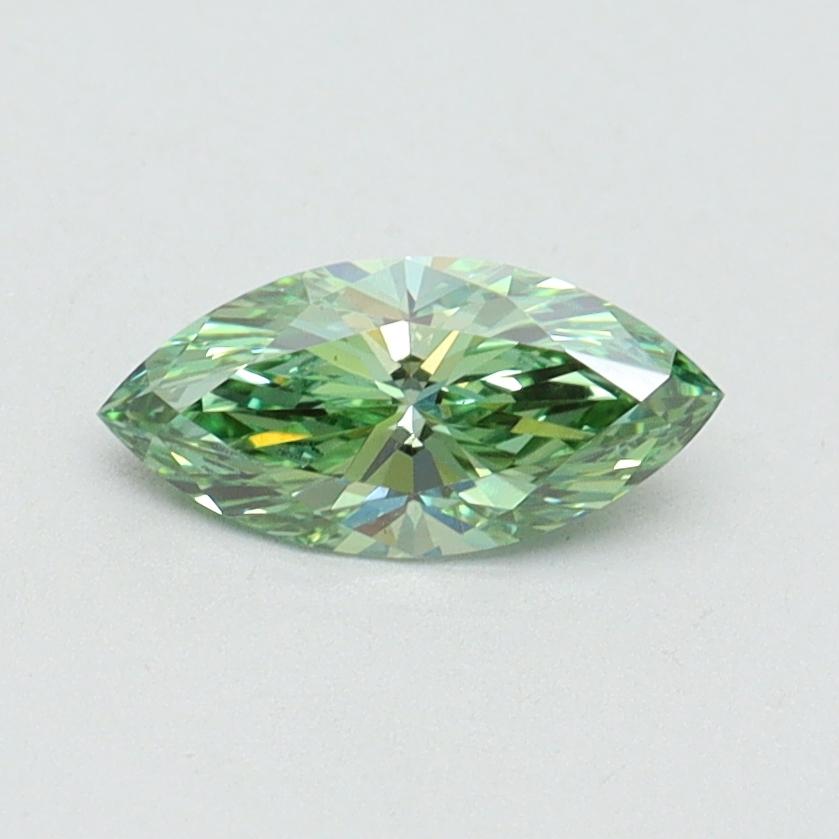 0.52 Ct. Fancy Vivid Green Marquise Lab Grown Diamond