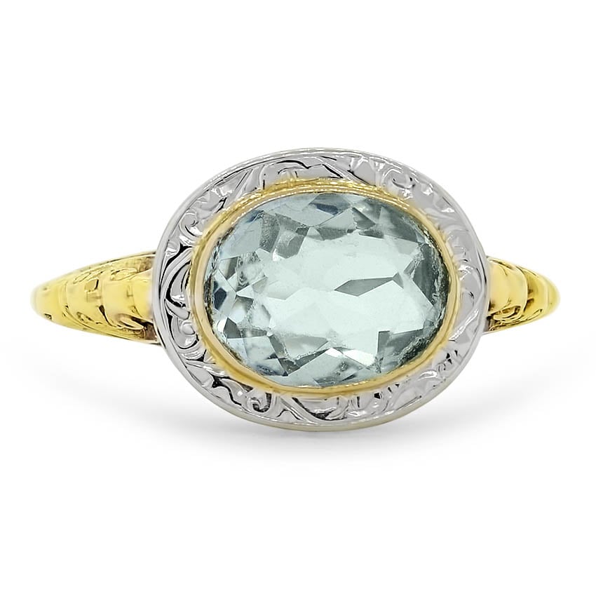 Art Nouveau Aquamarine Vintage Ring