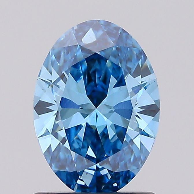 1.05 Ct. Fancy Vivid Blue Oval Lab Grown Diamond