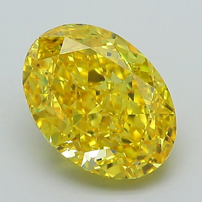 2.50 Ct. Fancy Vivid Yellow Oval Lab Grown Diamond