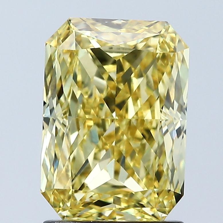 2.03 Ct. Fancy Vivid Yellow Radiant Lab Grown Diamond