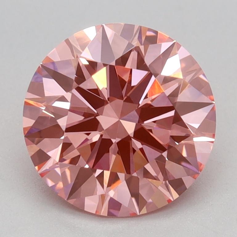1.53 Ct. Fancy Vivid Pink Round Lab Grown Diamond