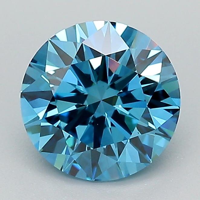 1.54 Ct. Fancy Vivid Blue Round Lab Grown Diamond