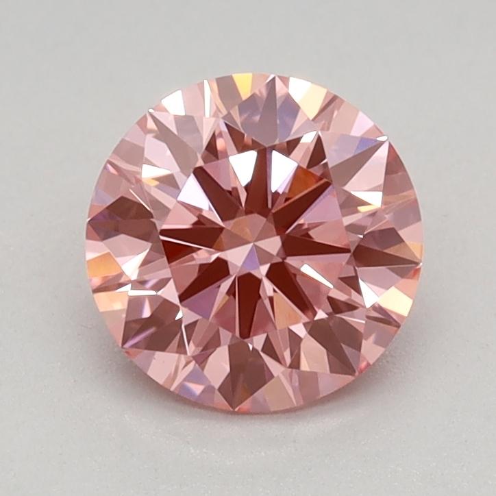 0.74 Ct. Fancy Vivid Pink Round Lab Grown Diamond