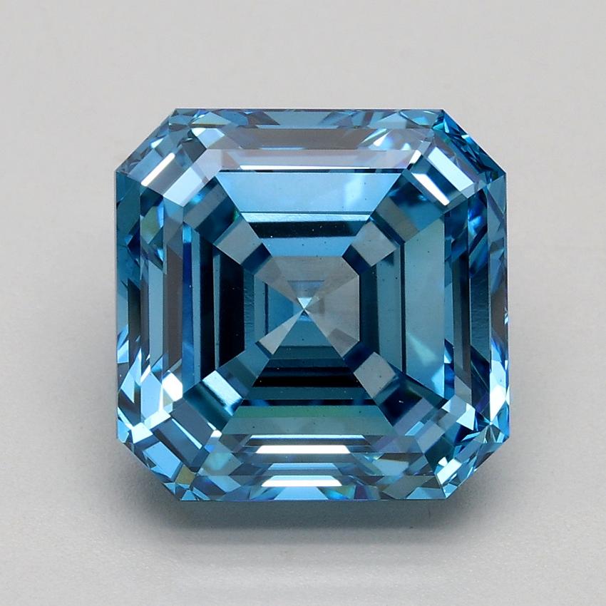 3.40 Ct. Fancy Vivid Blue Asscher Lab Grown Diamond