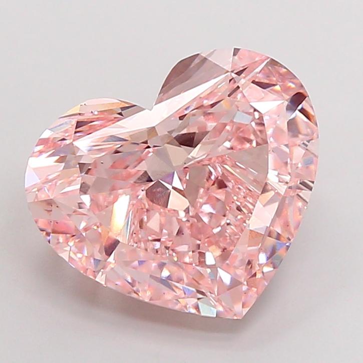 9.03 Ct. Fancy Intense Pink Heart Lab Grown Diamond