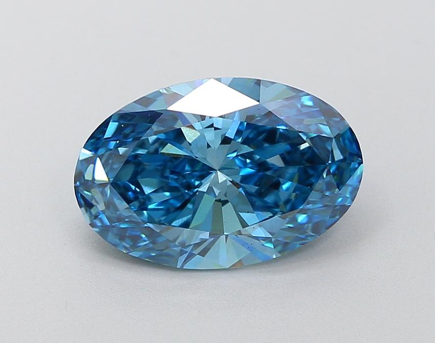 3.51 Ct. Fancy Vivid Blue Oval Lab Grown Diamond