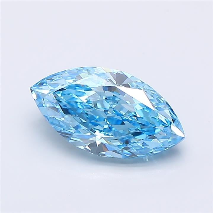 2.01 Ct. Fancy Vivid Blue Marquise Lab Grown Diamond