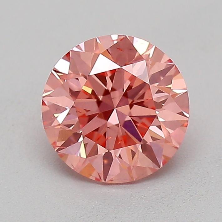 0.61 Ct. Fancy Vivid  Pink Round Lab Grown Diamond