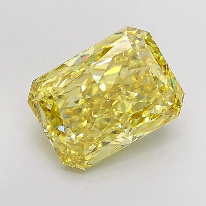 7.56 Ct. Fancy Vivid None Yellow Radiant Lab Grown Diamond