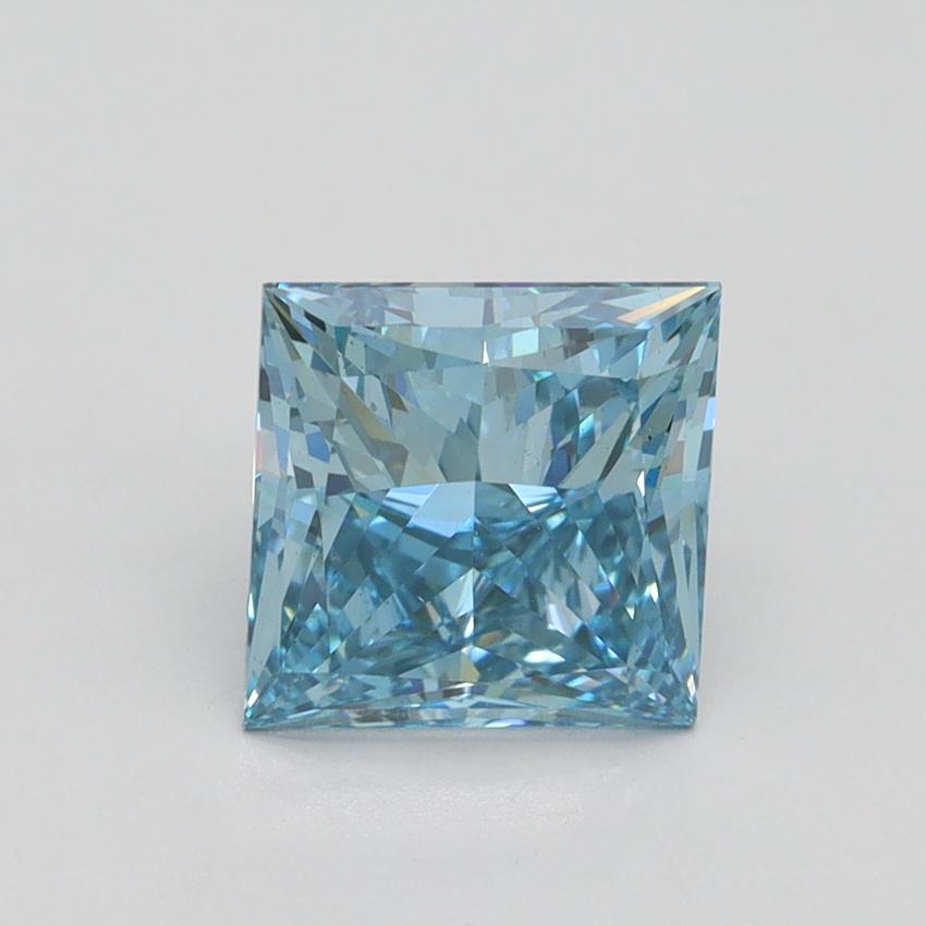 2.01 Ct. Fancy Vivid Blue Princess Lab Grown Diamond