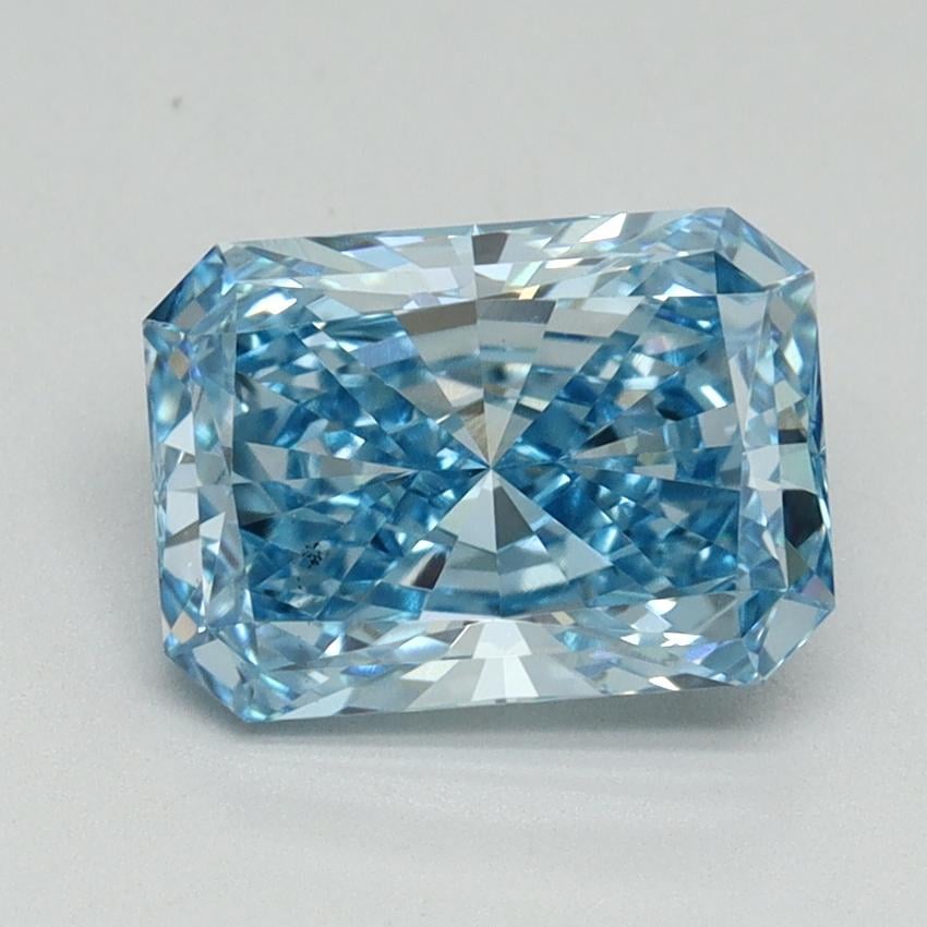 2.06 Ct. Fancy Vivid Blue Radiant Lab Grown Diamond