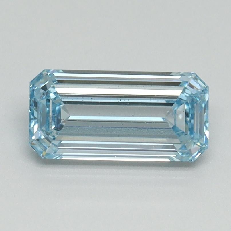 1.01 Ct. Fancy Intense Blue Emerald Lab Grown Diamond