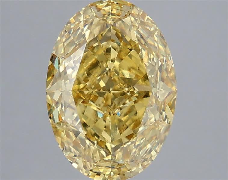3.60 Ct. Fancy Intense Yellow Oval Lab Grown Diamond