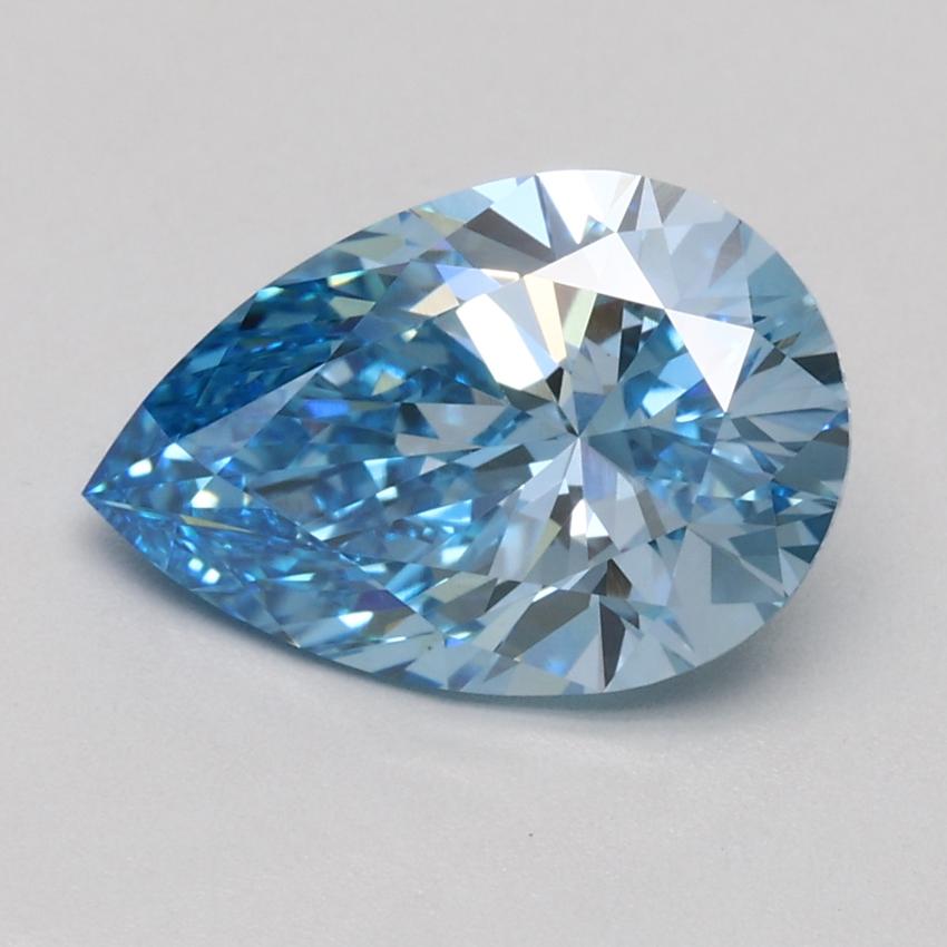 1.74 Ct. Fancy Vivid Blue Pear Lab Grown Diamond