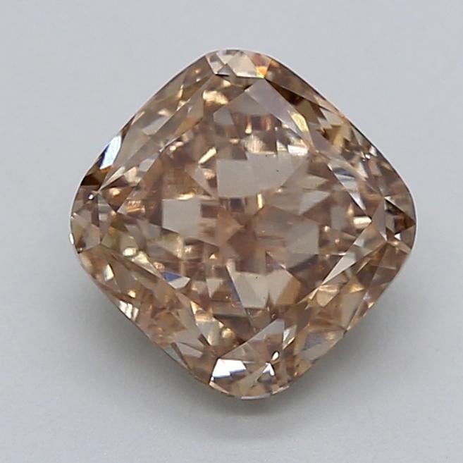 2.87 Ct. Light  Brown Cushion Lab Grown Diamond