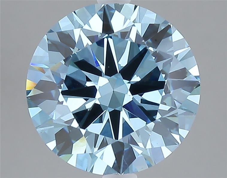 4.00 Ct. Fancy Vivid Blue Round Lab Grown Diamond