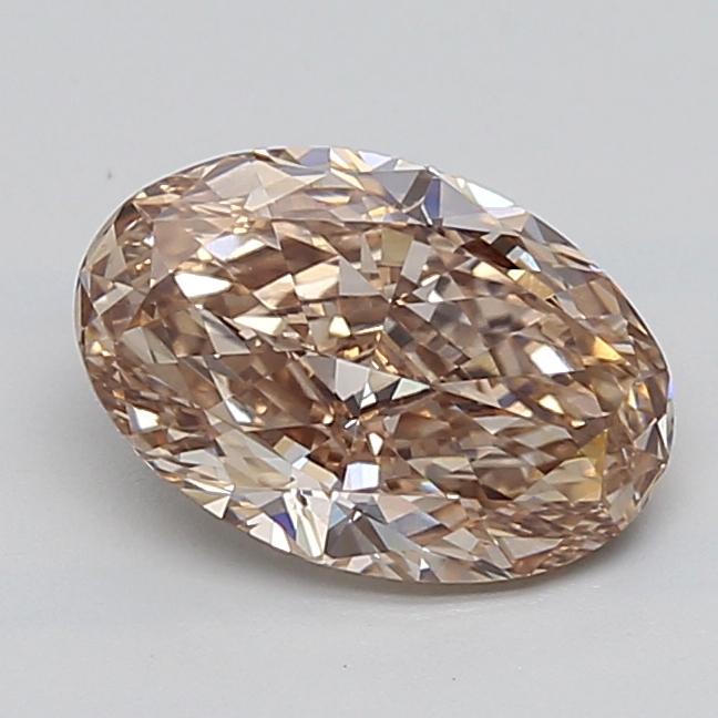 2.11 Ct. Light  Brown Oval Lab Grown Diamond