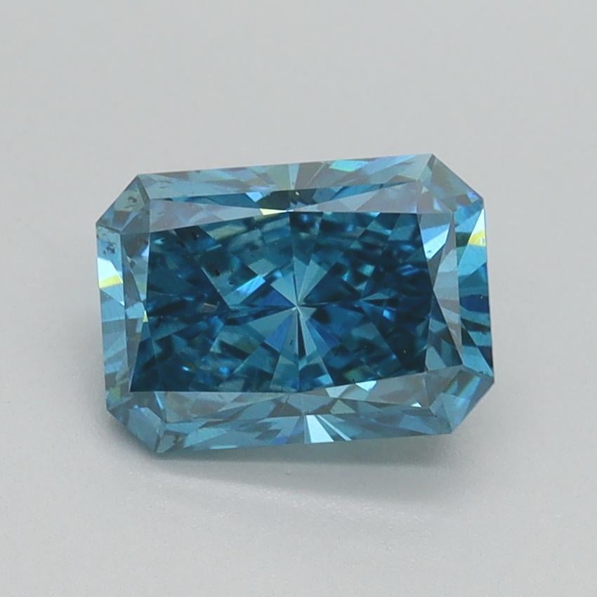 1.39 Ct. Fancy Vivid Malibu Blue Radiant Lab Grown Diamond