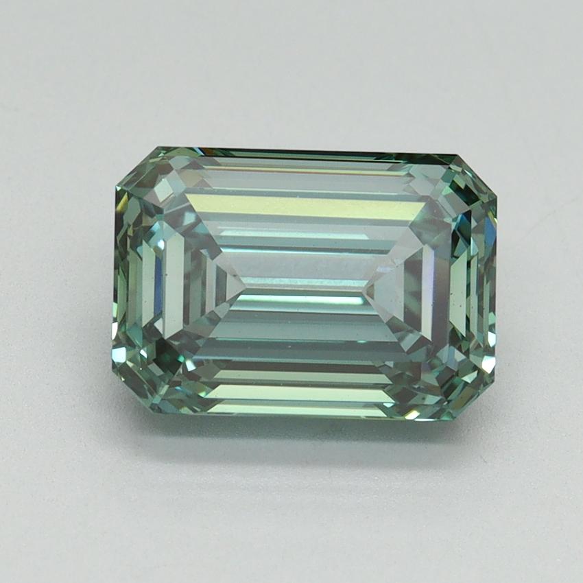 3.06 Ct. Fancy Vivid Green Emerald Lab Grown Diamond