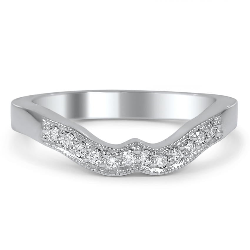 Custom Contoured Pave Milgrain Diamond Ring for the Tomi Estate Ring