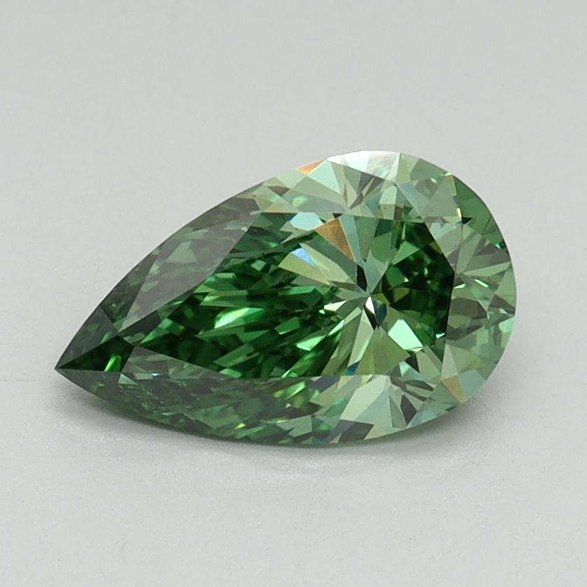 1.00 Ct. Fancy Vivid Green Pear Lab Grown Diamond