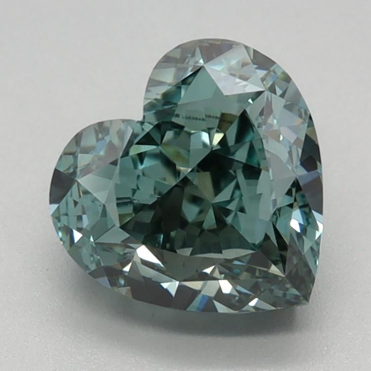 1.62 Ct. Fancy Vivid Green Heart Lab Grown Diamond