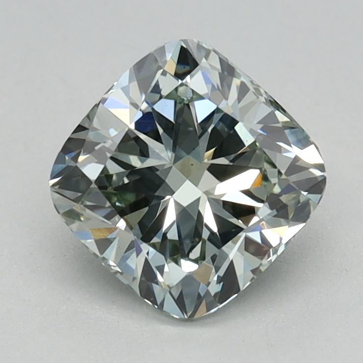 0.93 Ct. Fancy Green Cushion Lab Grown Diamond