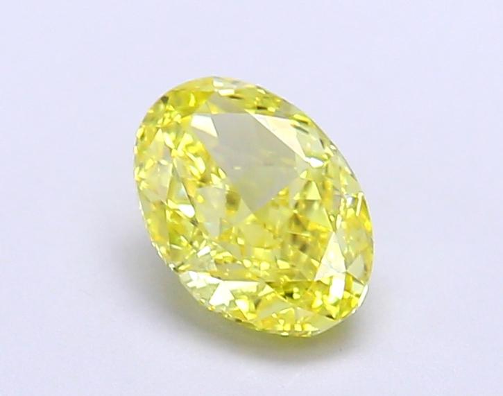 1.03 Ct. Fancy Vivid Yellow Oval Lab Grown Diamond