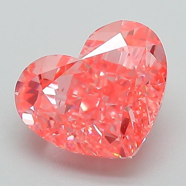 2.27 Ct. Fancy Vivid Pink Heart Lab Grown Diamond