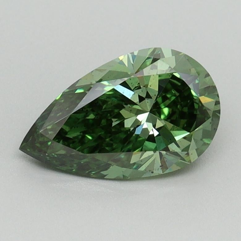 1.02 Ct. Fancy Vivid Green Pear Lab Grown Diamond