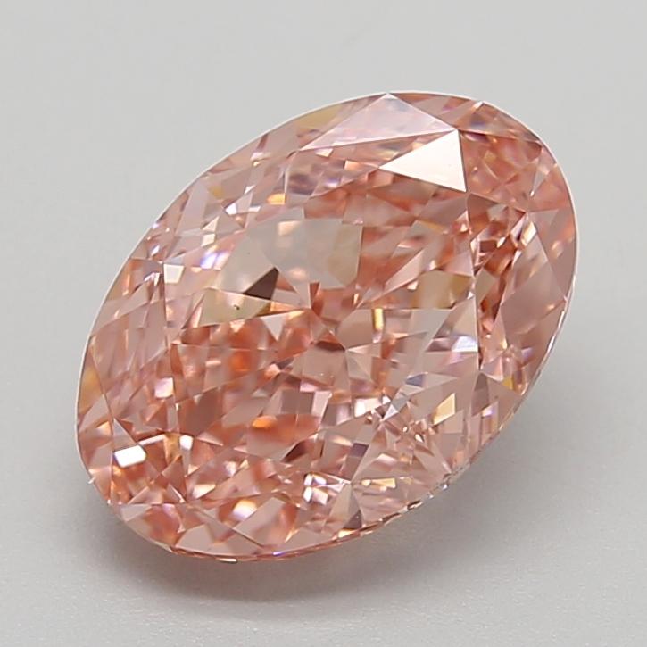 3.40 Ct. Fancy Vivid  Pink Oval Lab Grown Diamond