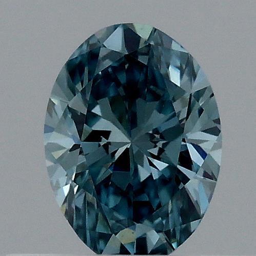0.36 Ct. Fancy Vivid Blue Oval Lab Grown Diamond