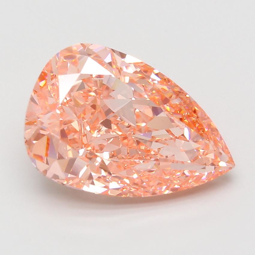 11.03 Ct. Fancy Vivid Pink Pear Lab Grown Diamond
