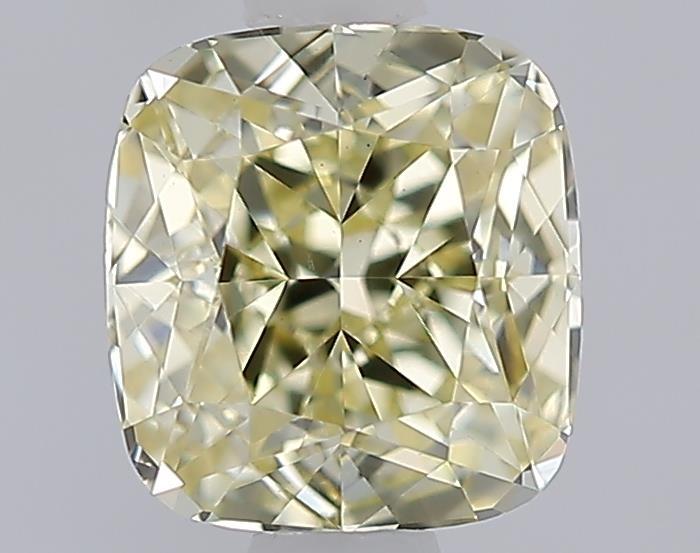 1.08 Ct. Fancy Light  Yellow Cushion Lab Grown Diamond