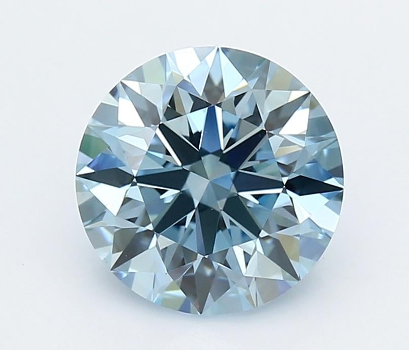 3.00 Ct. Fancy Vivid  Blue Round Lab Grown Diamond