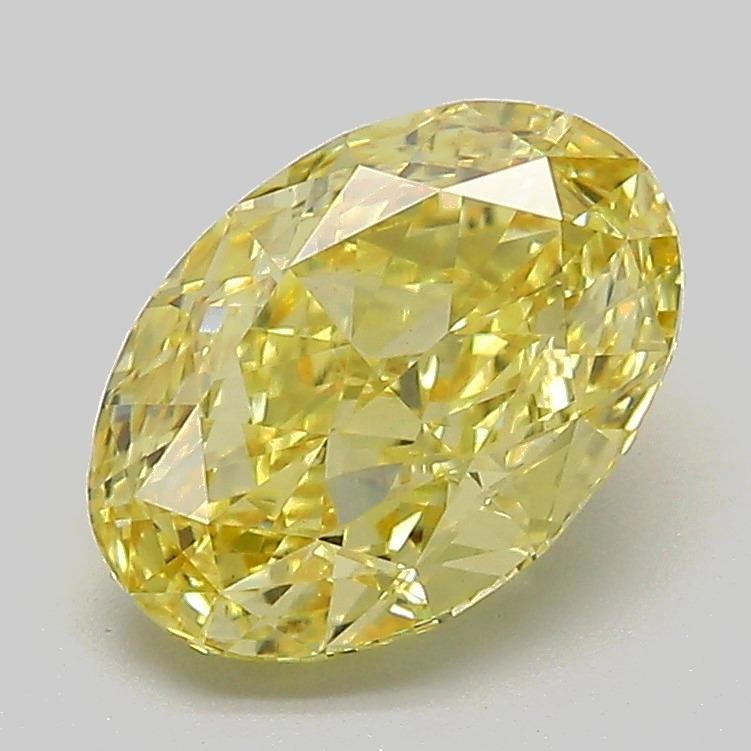 2.07 Ct. Fancy Vivid Yellow Oval Lab Grown Diamond
