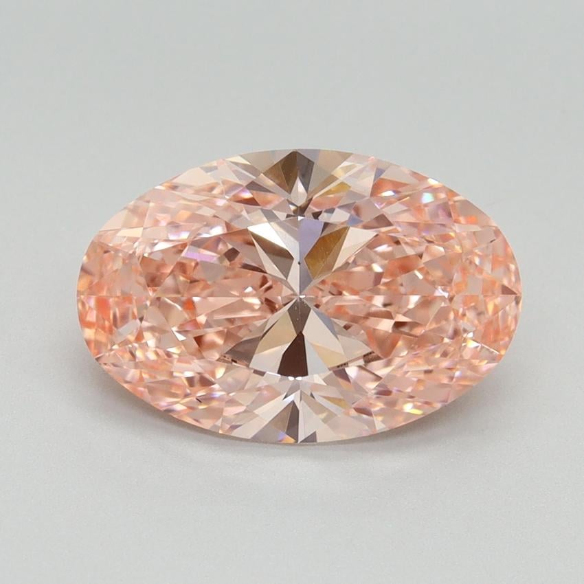 3.03 Ct. Fancy Vivid Pink Oval Lab Grown Diamond