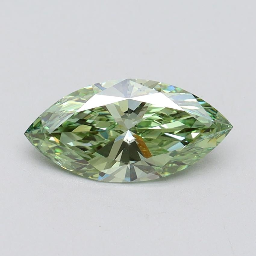 1.01 Ct. Fancy Vivid Green Marquise Lab Grown Diamond