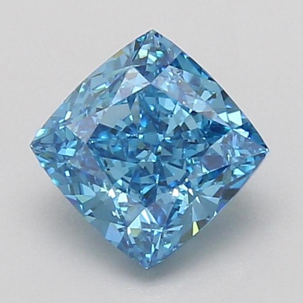 1.61 Ct. Fancy Vivid Blue Cushion Lab Grown Diamond