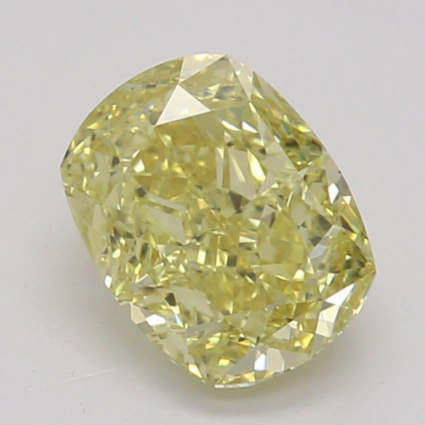 0.70 Ct. Fancy Intense Yellow Cushion Diamond