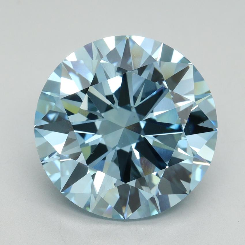 9.52 Ct. Fancy Vivid Blue Round Lab Grown Diamond