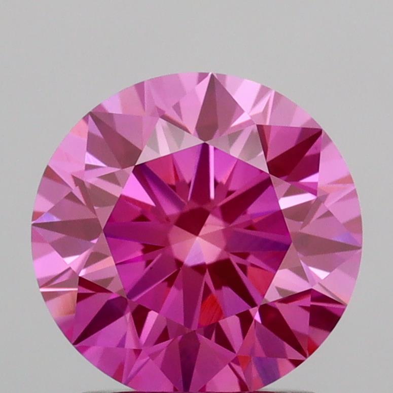 1.56 Ct. Fancy Vivid Pink Round Lab Grown Diamond