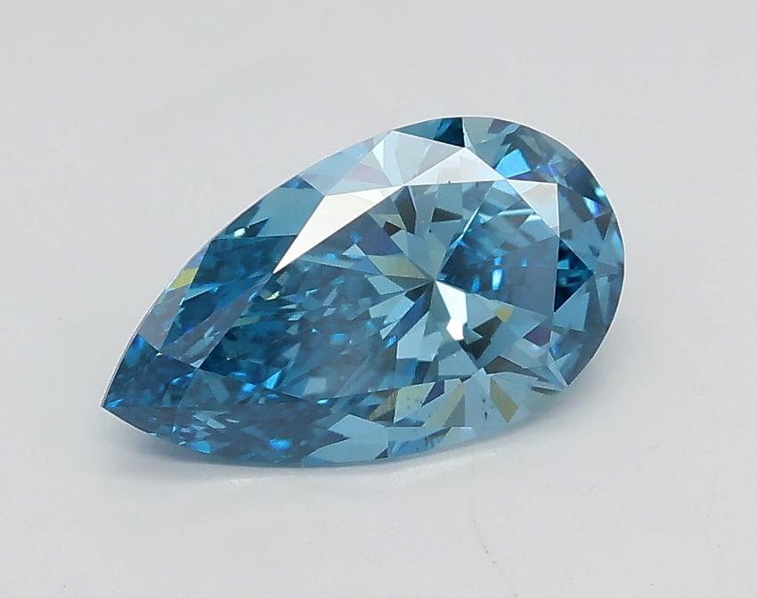 1.01 Ct. Fancy Vivid Blue Pear Lab Grown Diamond