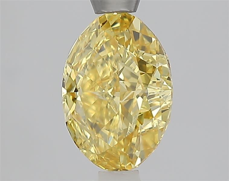 1.60 Ct. Fancy Vivid Yellow Oval Lab Grown Diamond