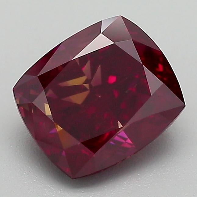 1.64 Ct. Fancy Purplish Red Cushion Lab Grown Diamond