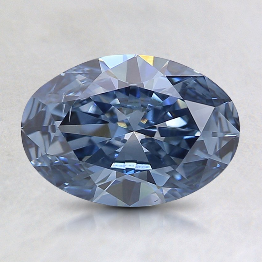 1.03 Ct. Lab Created Fancy Deep Blue Oval Diamond | DLCB1.03OVFDBVS2_V