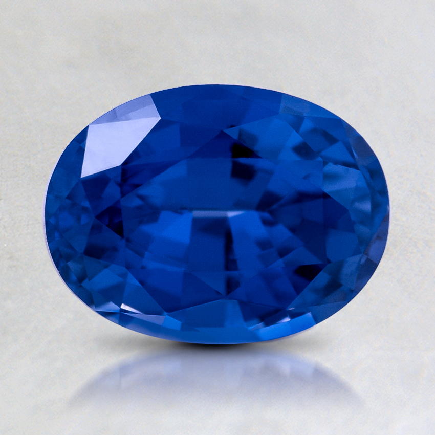 8x6mm Lab Created Blue Oval Sapphire | SBLC8X6OV3