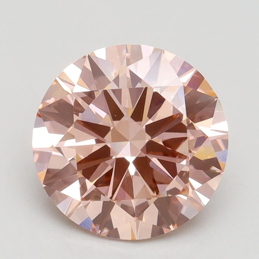 2.50 Ct. Fancy Intense Pink Round Lab Grown Diamond